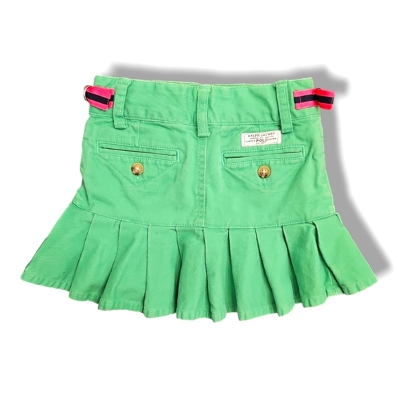 Ralph Lauren Polo Green Ruffle Mini Skirt - Size 4T - Picture 2 of 7